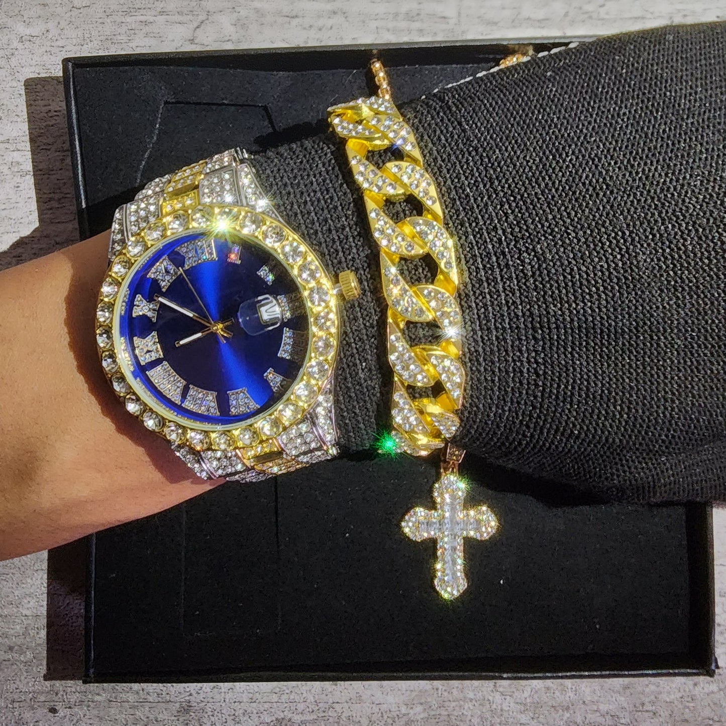 SET DE RELOJ DE 3 PIEZAS PLATA , DORADO