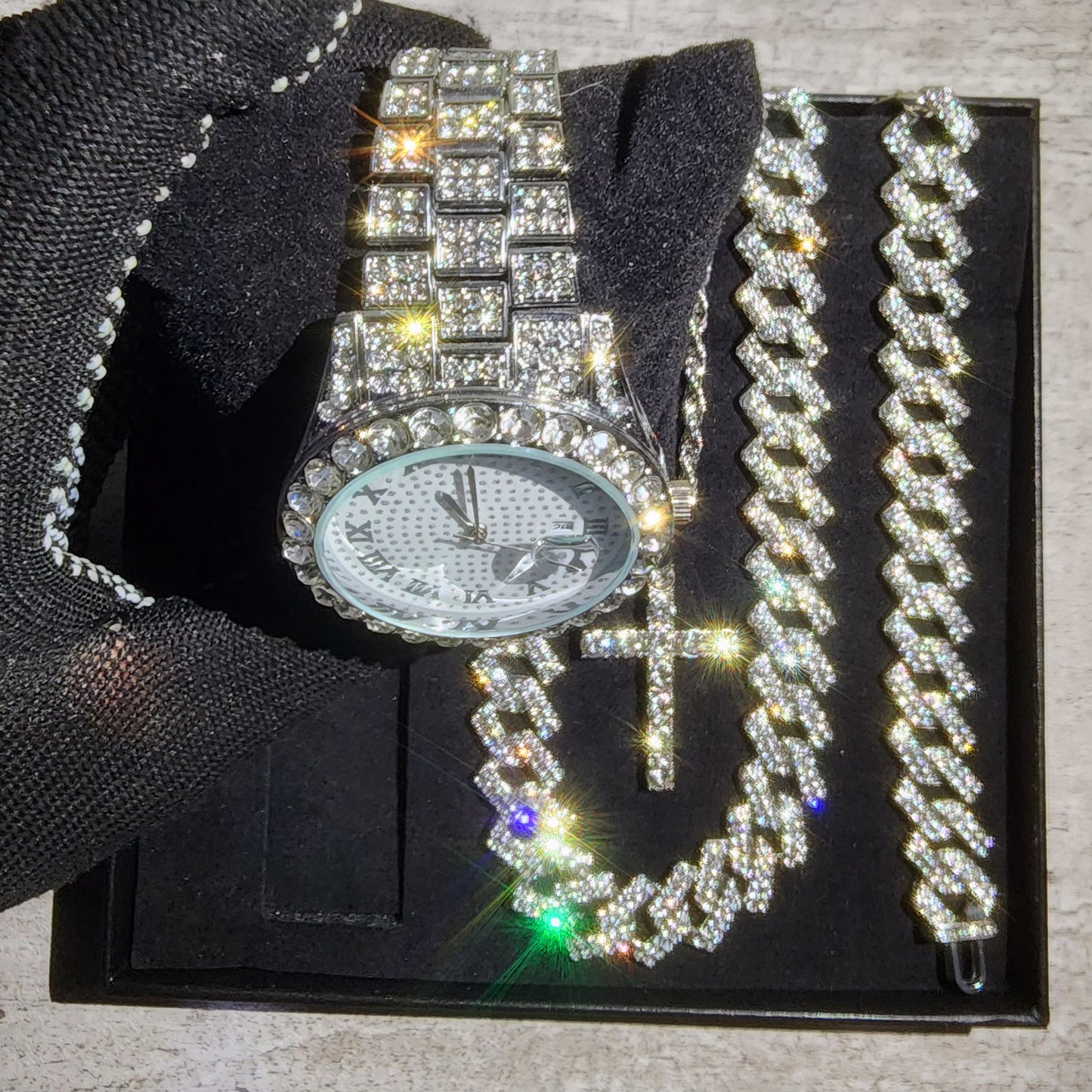 SET DE RELOJ BLANCO DE 4 PIEZAS
