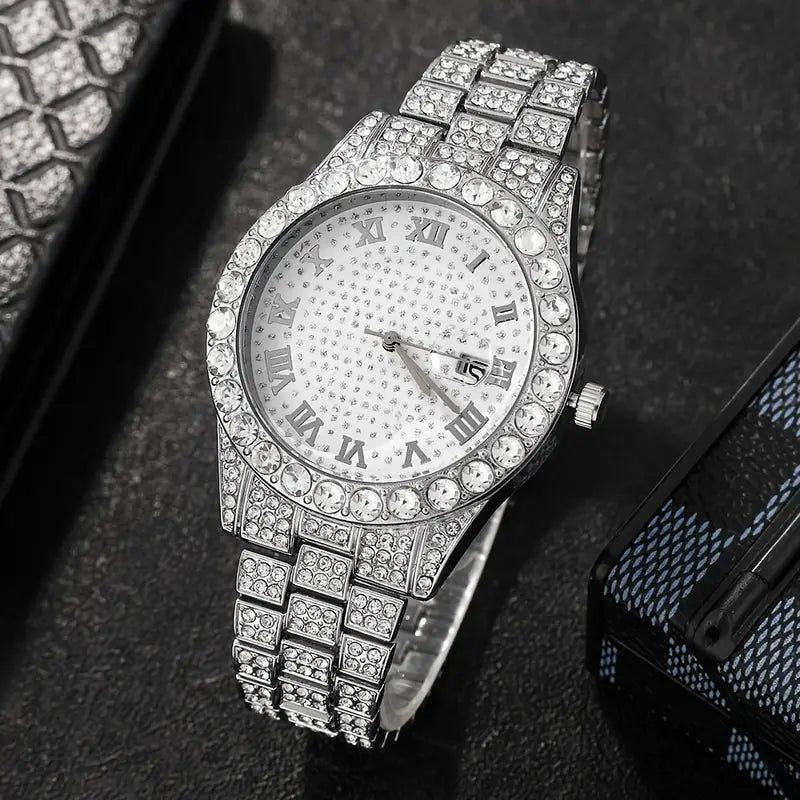 SET DE RELOJ + COLLAR + PULSERA EN COLOR BLANCO