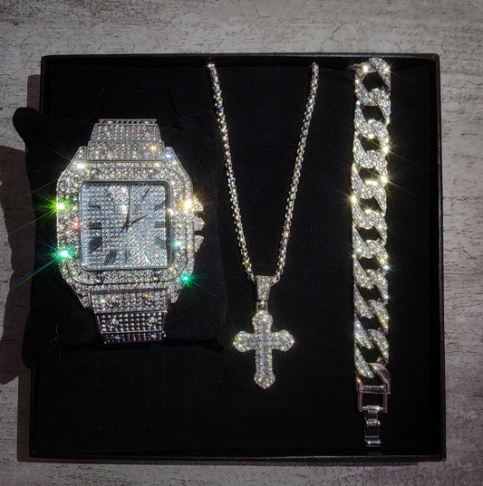 SET DE RELOJ CARTIER DE 3 PIEZAS