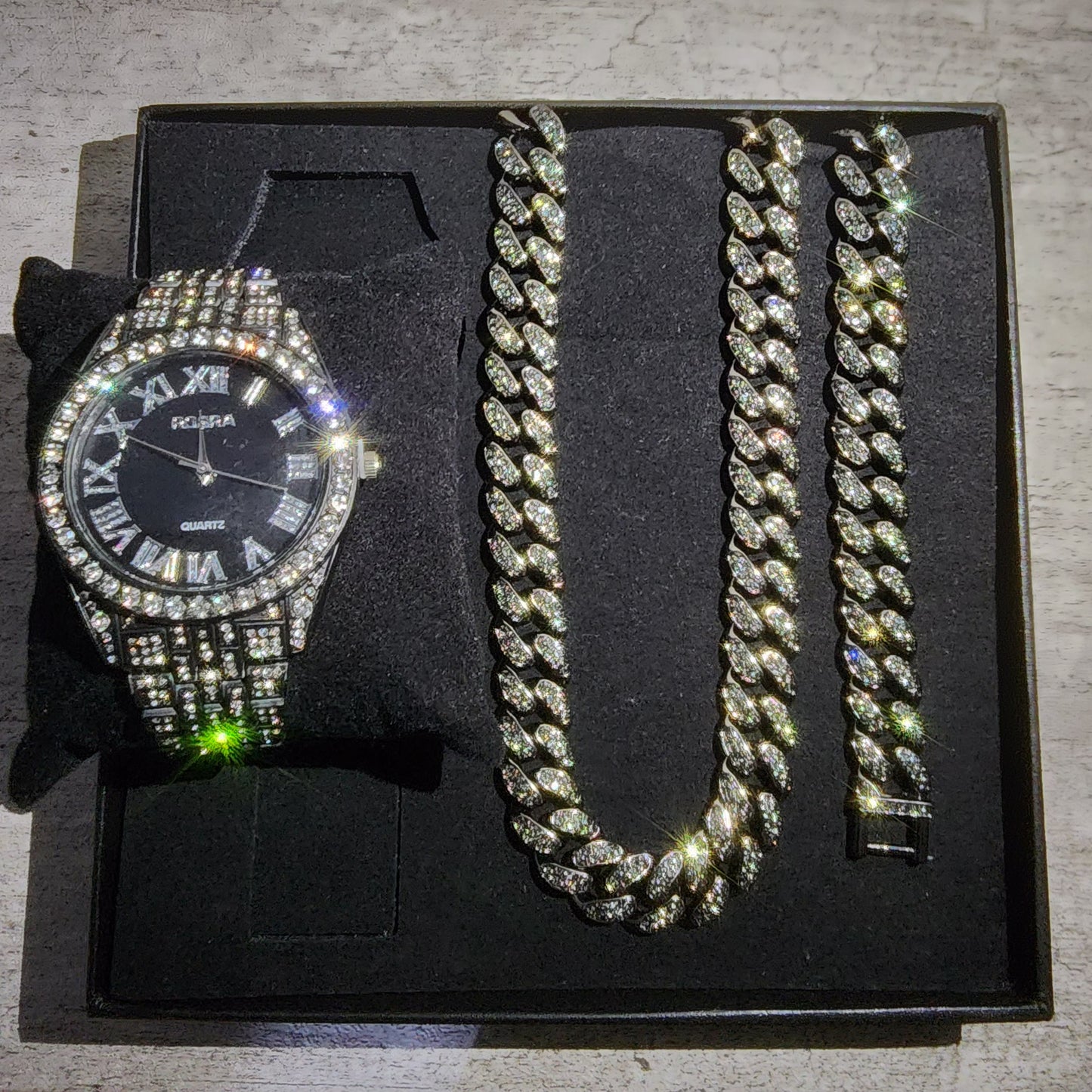 SET DE RELOJ NEGRO