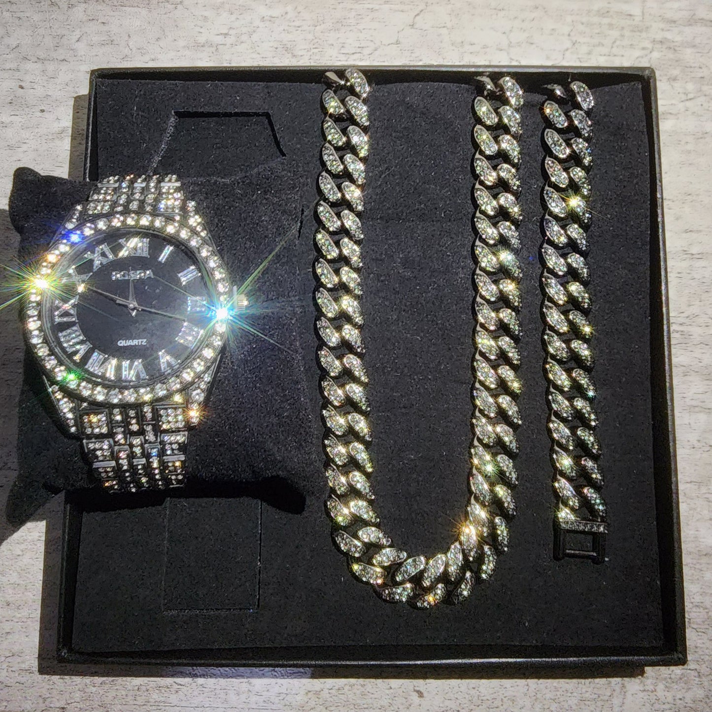 SET DE RELOJ NEGRO
