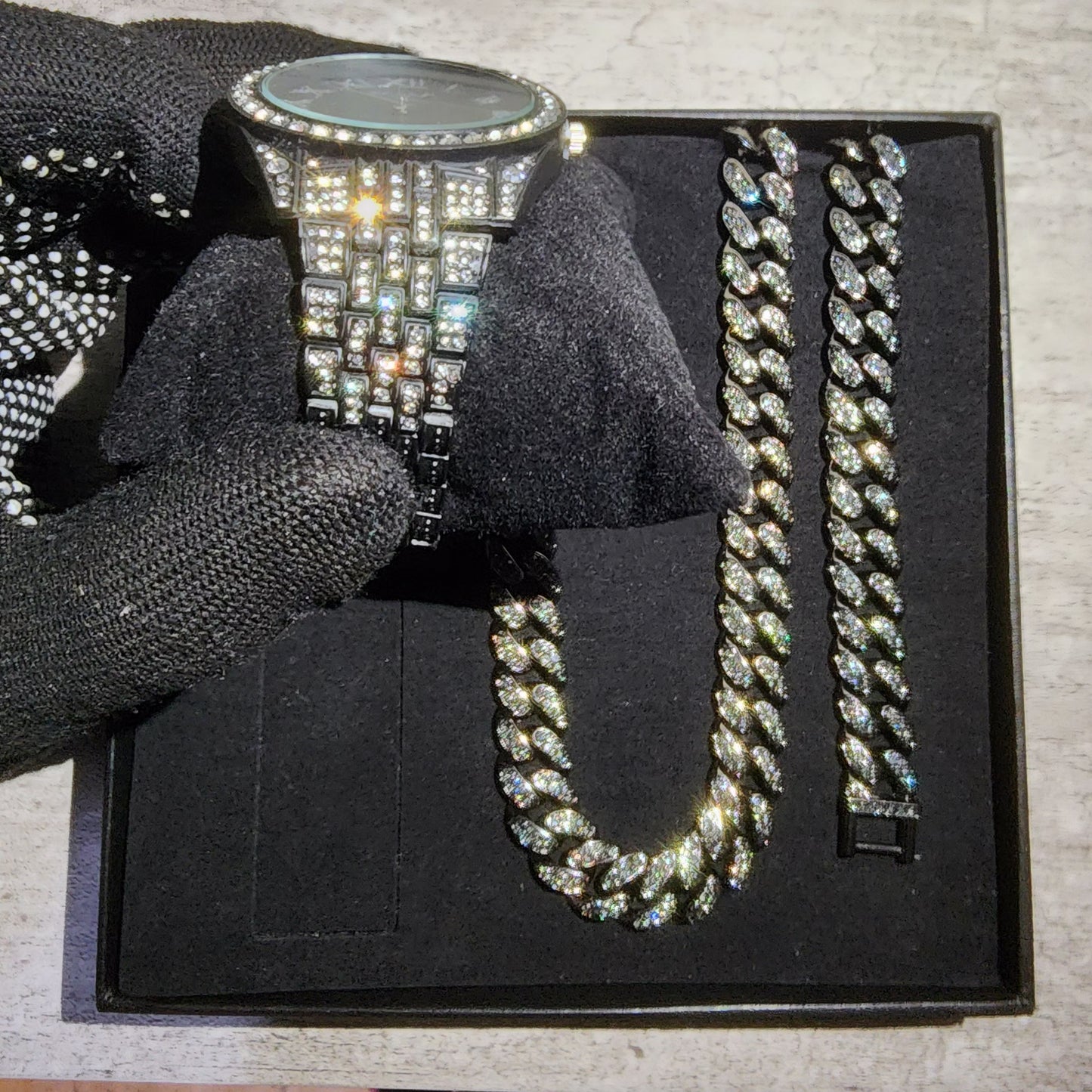 SET DE RELOJ NEGRO