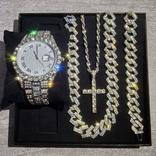 SET DE RELOJ BLANCO DE 4 PIEZAS